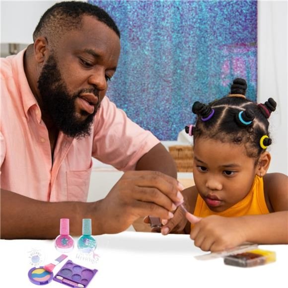 Girl Mermaid Vibes Makeup Set, 7 Pieces, Including Lip Gloss, Nail Polish - Picture 5 of 14